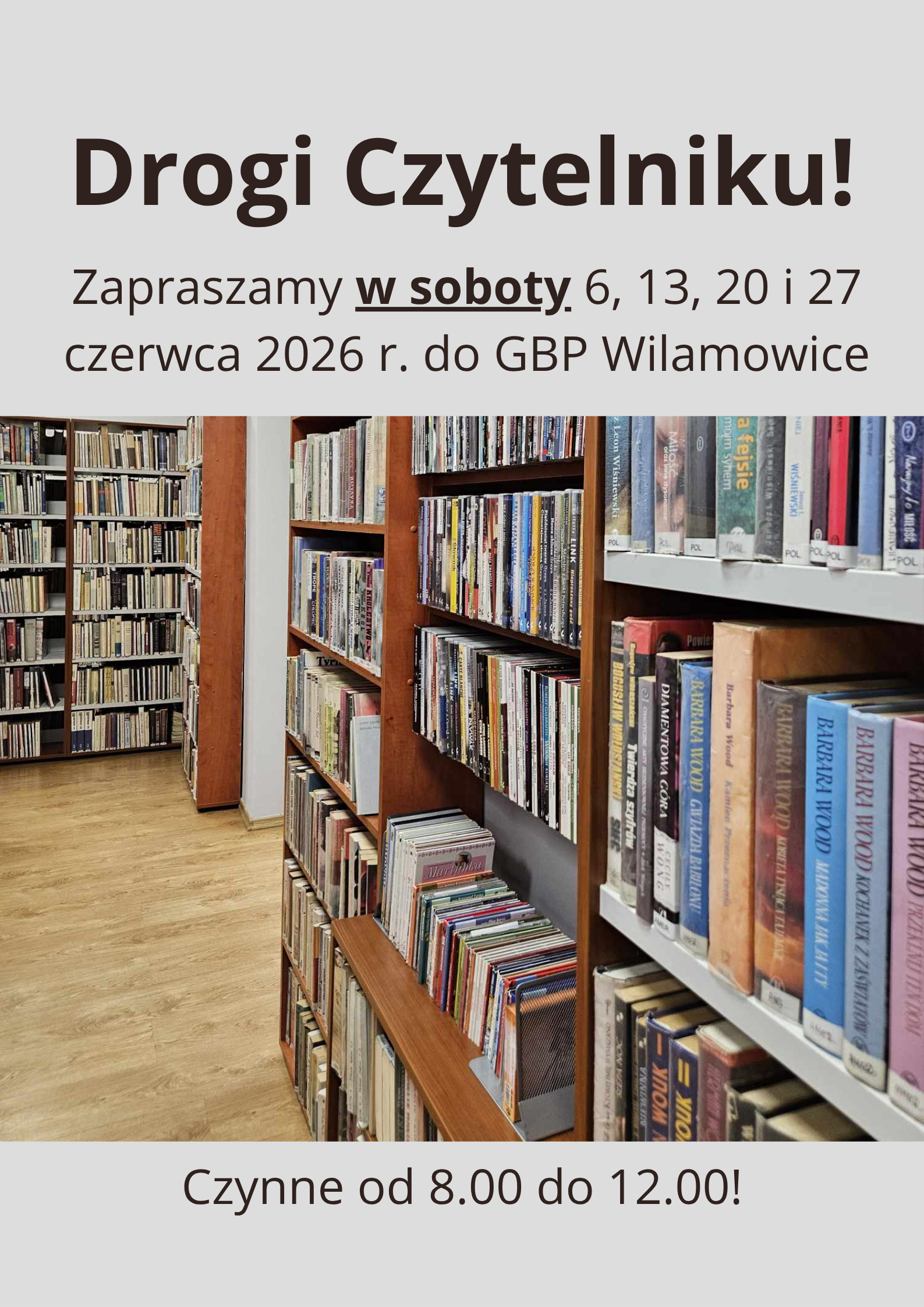 Biblioteka otwarta w soboty