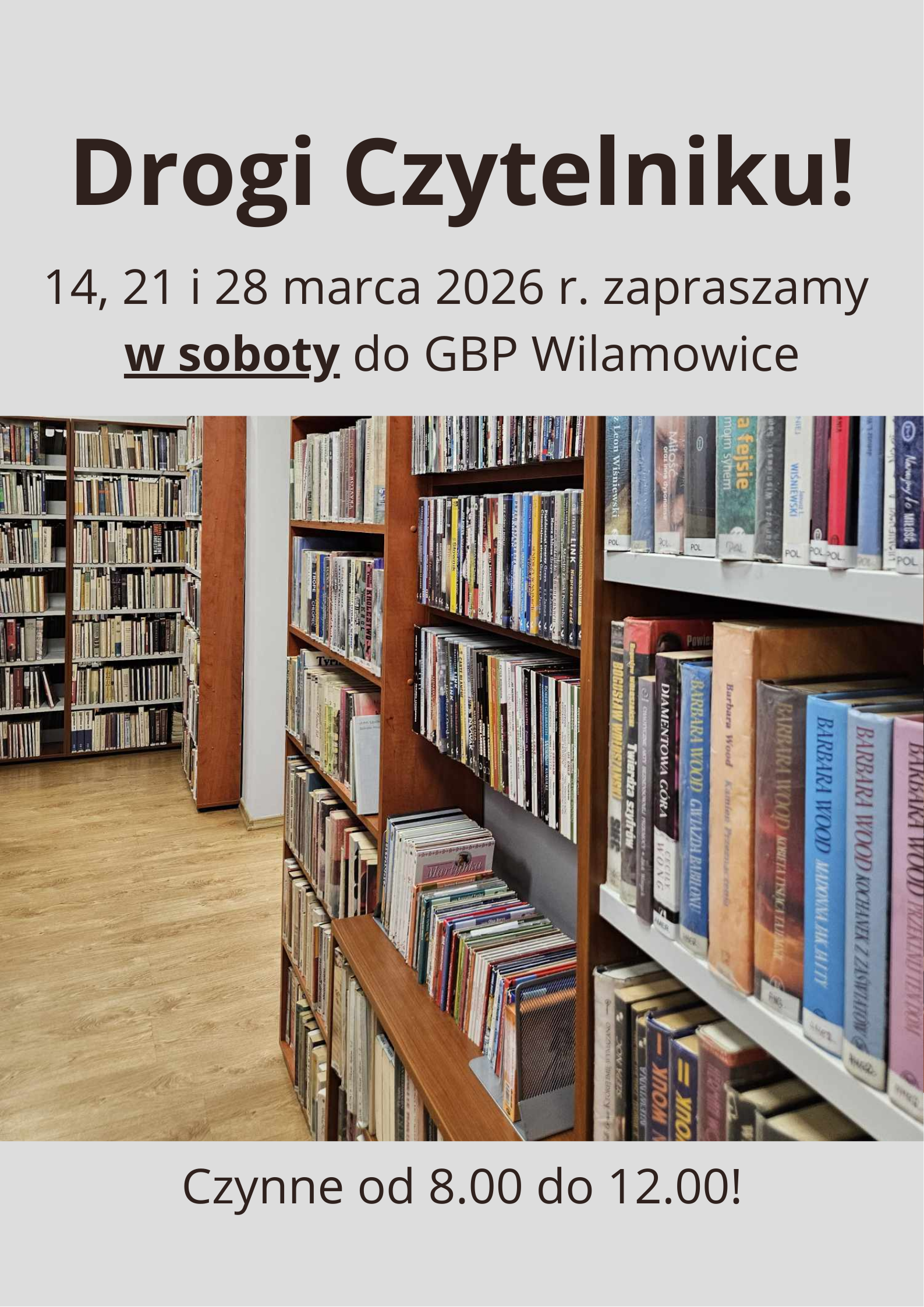 Biblioteka otwarta w soboty
